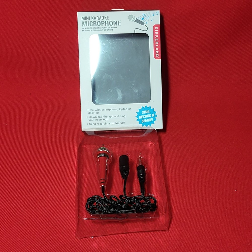 Kikkerland Mini Karaoke Microphone Sing Record & Share