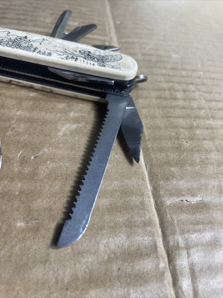 Vtg American Eagle 200th Anniversary Folding Pocket Knife 11 Function Multi Tool