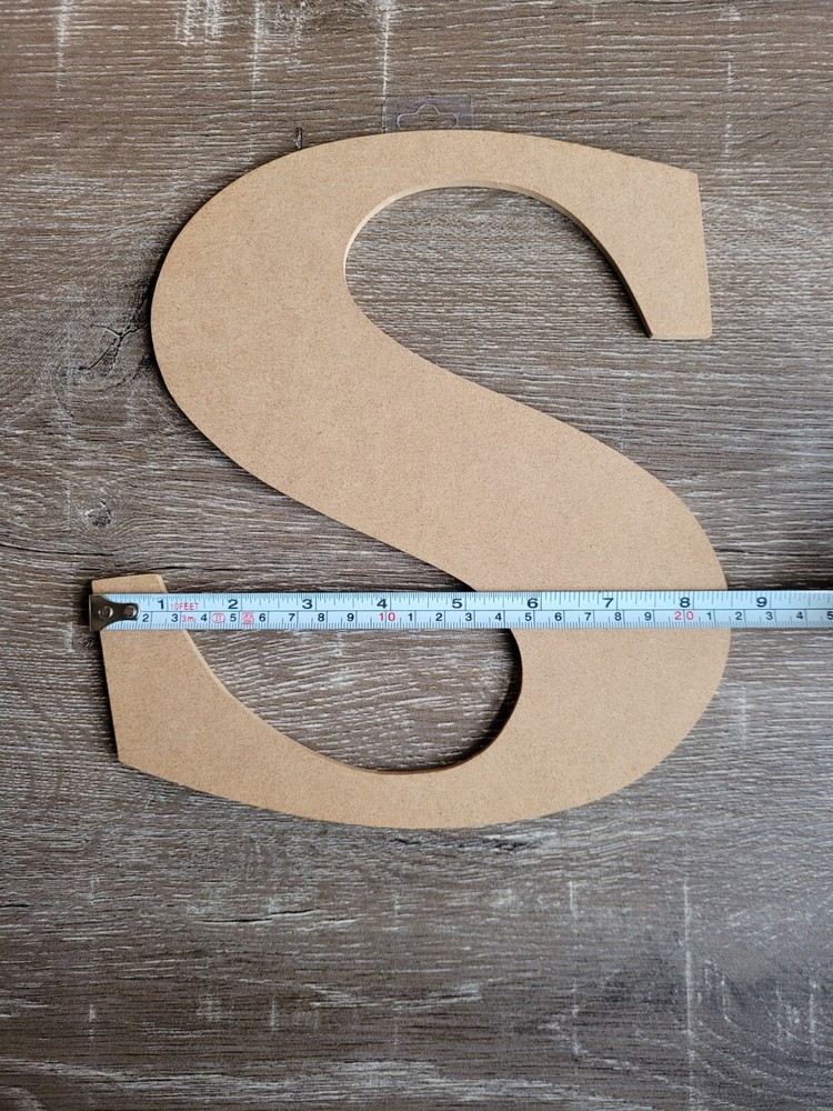 Chipboard Cut-Out Initial "S" For Crafts