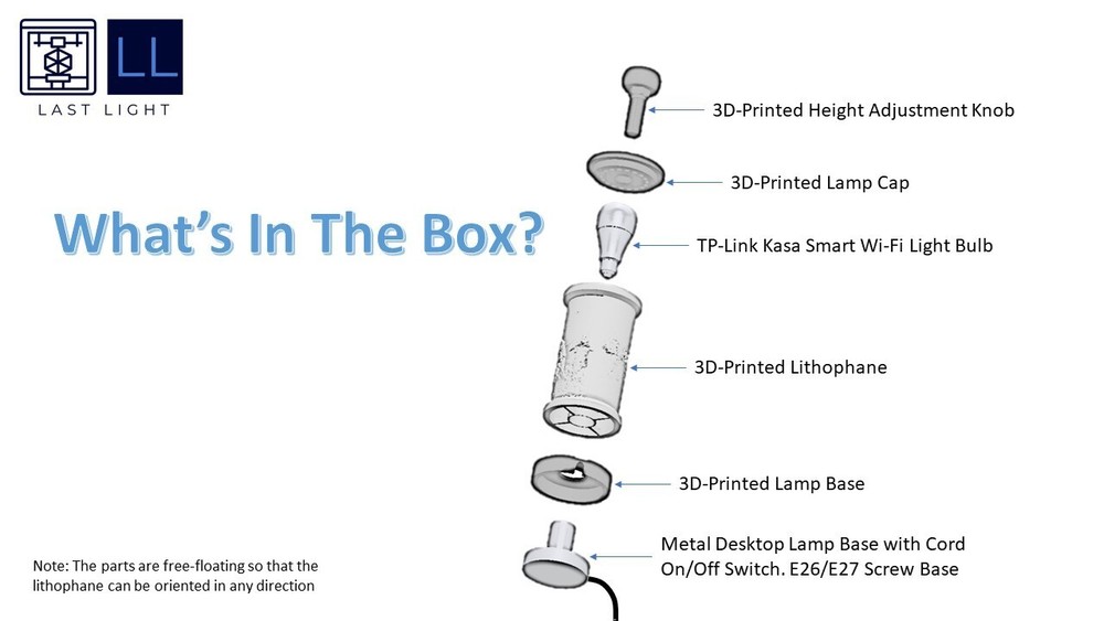 D-Day Lamp & Helmet Display - 3D Printed Lithophane - Customizable!