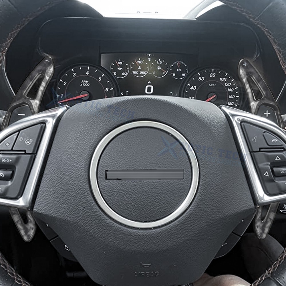 Black/Red Paddle Shift Steering Wheel Shift Extension For Chevy Camaro Corvette