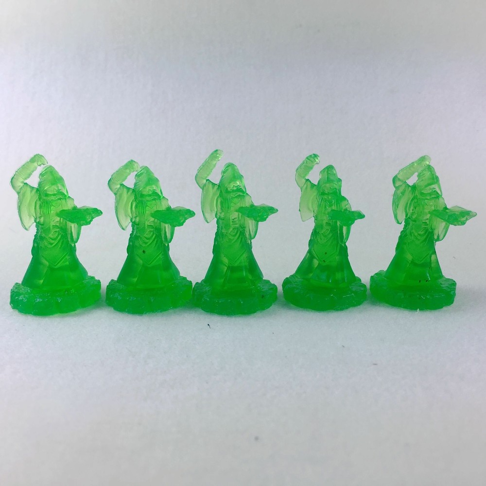 5pcs Cthulhu Wars Translucent Green Astral Acolyte CULTIST Miniature Figures