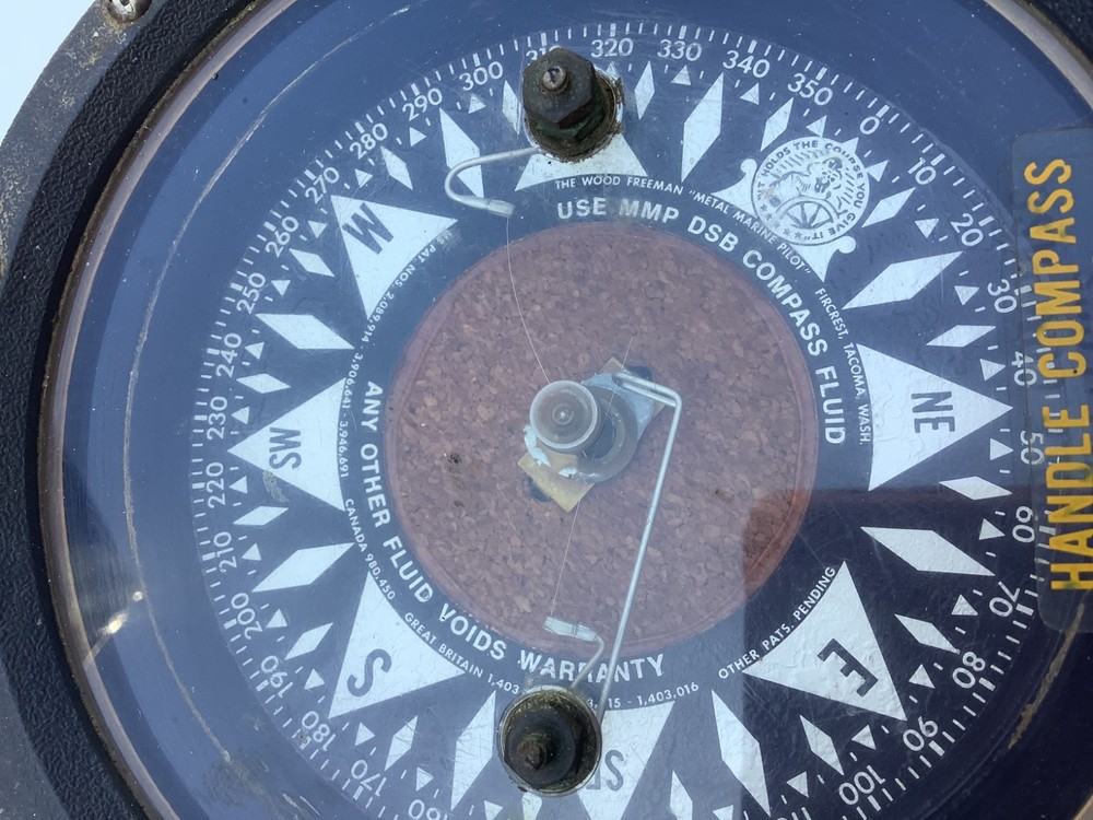 Vintage Wood Freeman Boat MIG Control Compass