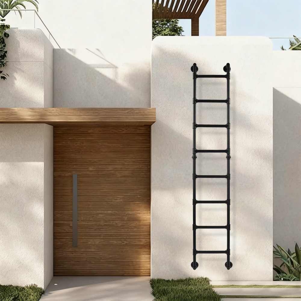 Wall-mounted 8-step Bunk Bed Ladder High Loft Attic Eight Steps Ladders Tool