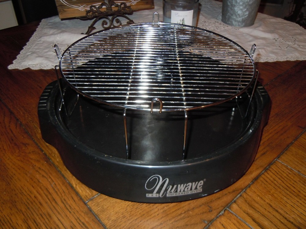 NuWave 20355 Pro Oven Base & Drip Pan W/ Oven Rack Grill BLACK