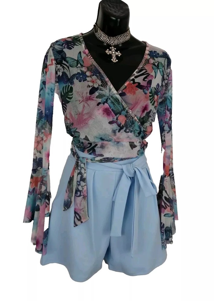 Stylewise Blue, pink Mix, Shorts Set