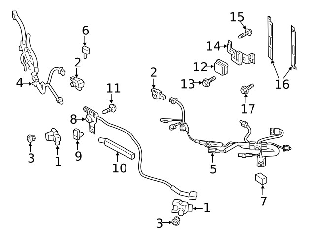 Genuine Mazda Parking Aid Sensor Connector D3Y3-67-SH3
