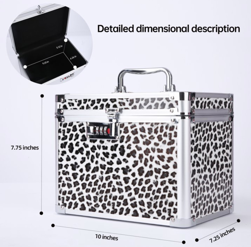 Combination Lock Box, Security Lock Boxes for Documents, Valuables, Medicine