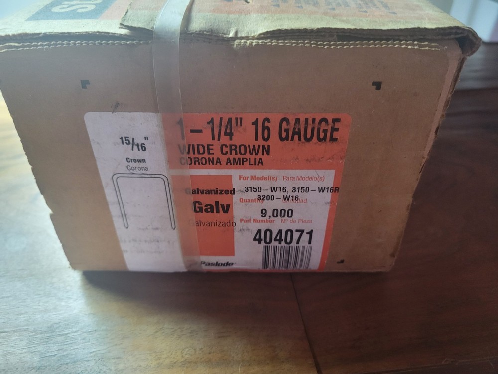 Paslode Staples 1 1/4 Inch Wide Crown