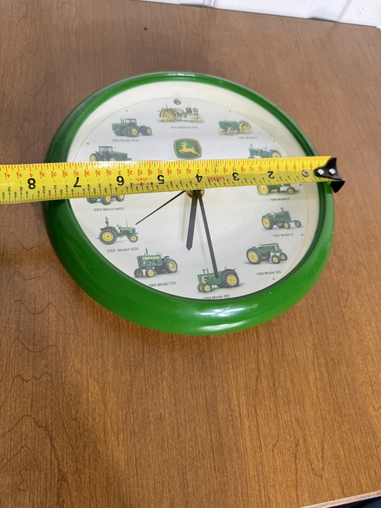 JOHN DEERE TRACTOR WALL CLOCK TRACTOR SOUNDS TESTED WORKS RARE