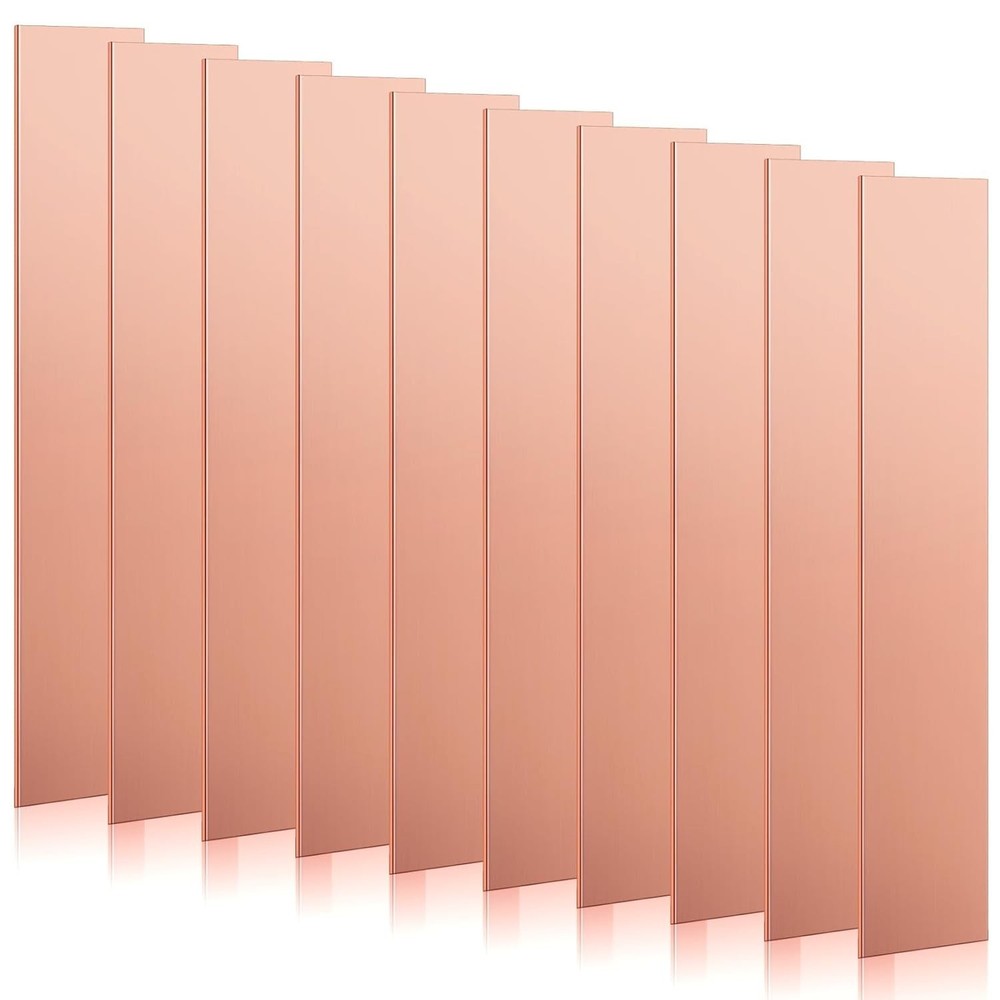 10 Pcs Pure Copper Anode Sheets 99.995% for Electroplating and Industrial Use