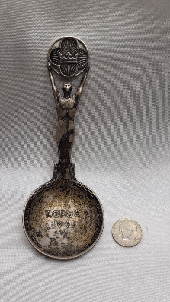 Vintage 1945 "NORGE" Norway .830 Silver Spoon