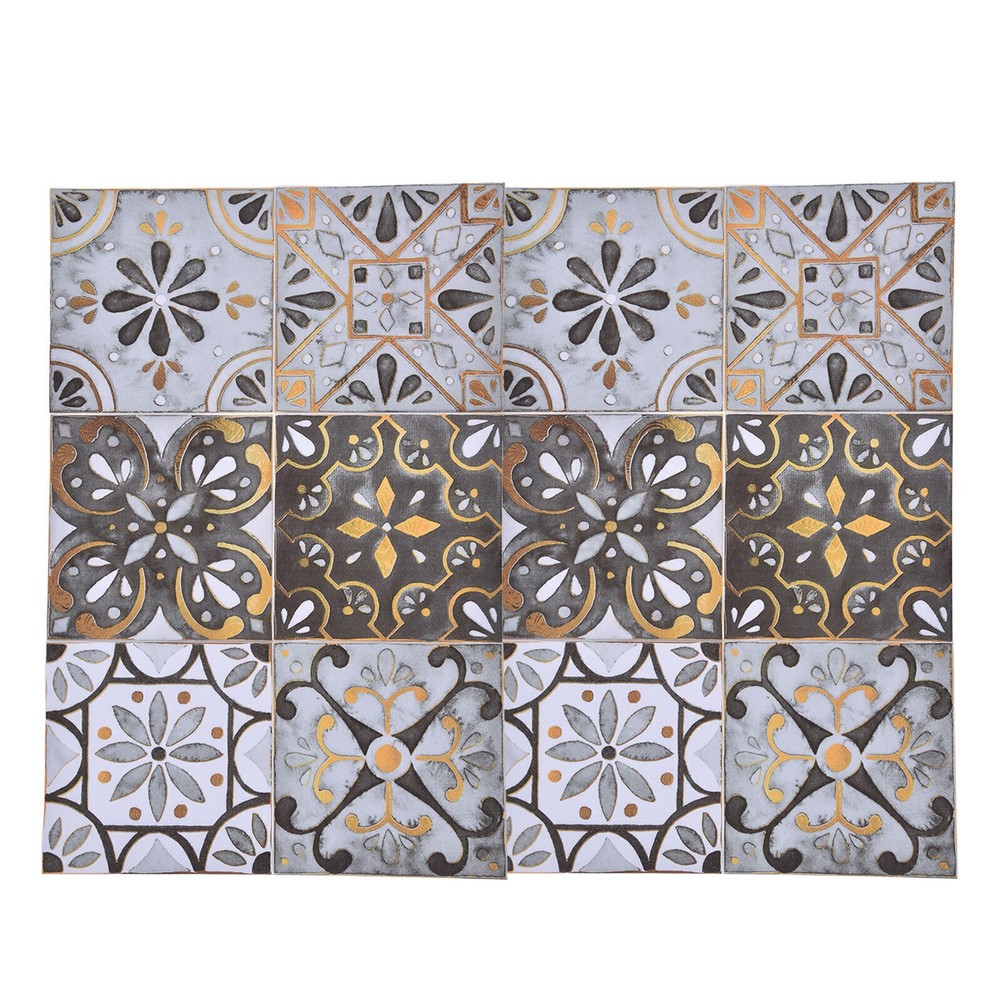2Pack Floor Tile Stickers Self Adhesive Ceramic Tile Decor Waterproof Vintage