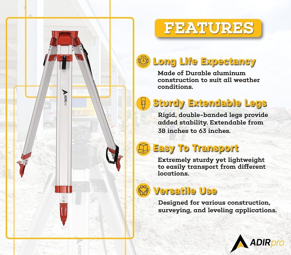 Aluminum Tripod Package Construction Auto Level Transit Laser Contractor