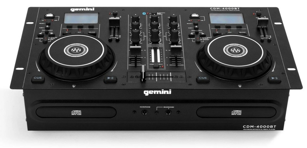 Gemini - CDM-4000BT - Dual CD/USB DJ Media Mixer/Controller With Bluetooth