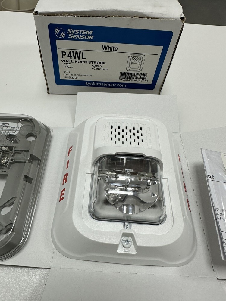 SYSTEM SENSOR P4WL WALL HORN STROBE (WHITE)