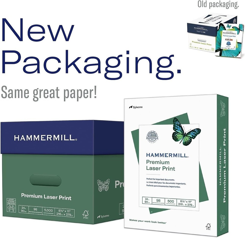 High-Quality 24lb Laser Print Paper - 5000 Sheets