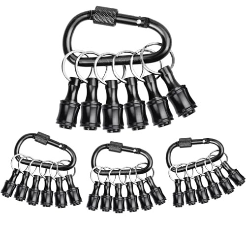 24PCS Keychain Bit Holder,Hex Drill Bit Holder for Impact Driver Drill