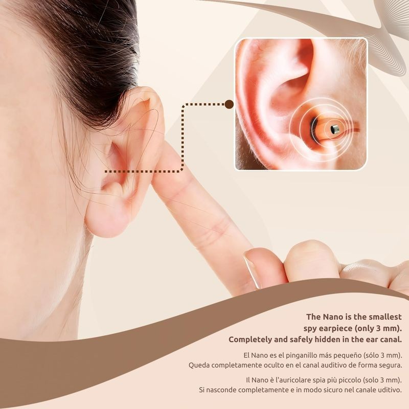 Invisible Hidden Micro Nano Tiny Earpiece Bug Mobile Phone Cheat Exam