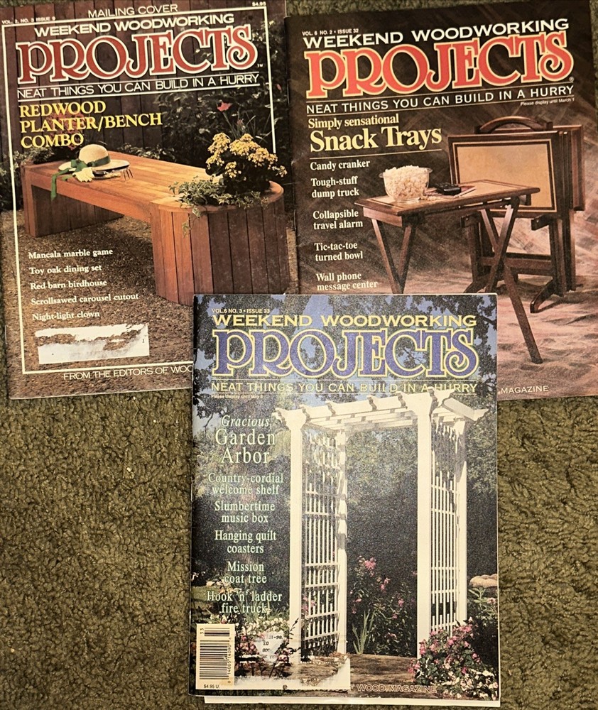 Weekend Woodworking Projects How To Booklets GUC Set/3 Read‼️