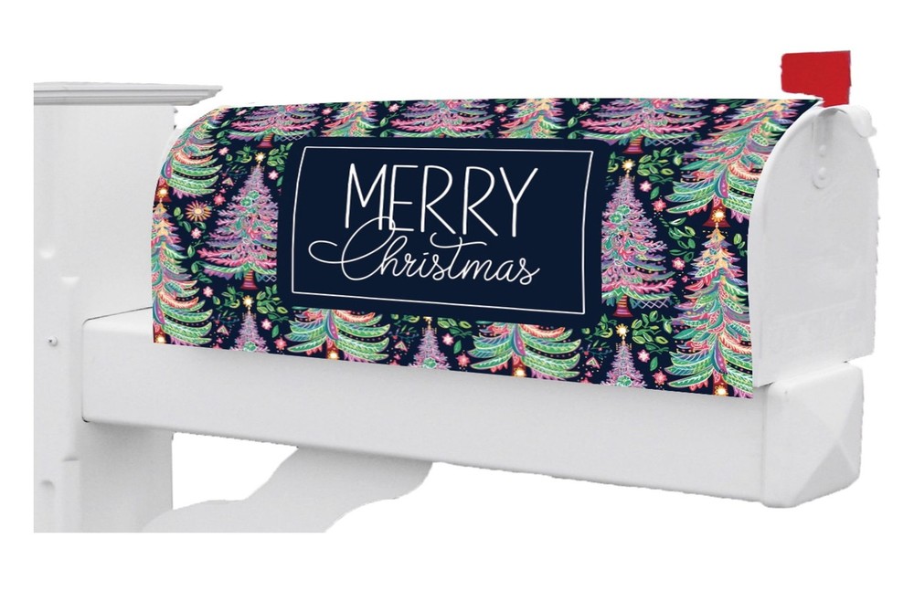 Retro Trees Mailbox Cover