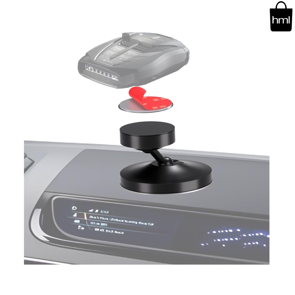 Universal Dashboard Radar Detector Mount with Strong Magnetic Hold - Adjustable