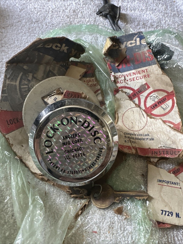 Anglers Lock on disc for motorcycle theft