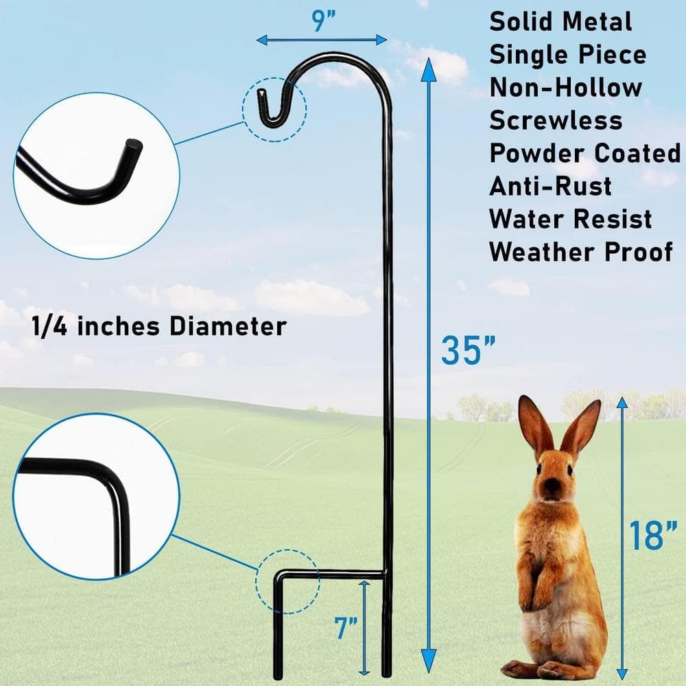 35 in. Steel Shepherds Hooks (4-Pack)