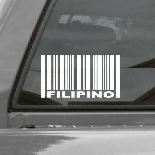 Filipino Barcode Vinyl Decal Sticker