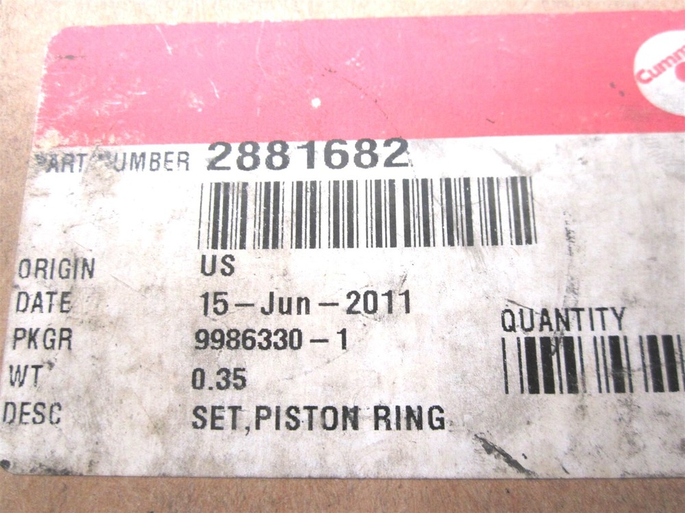 2881682 CUMMINS ISX ENGINE PISTON RING SET