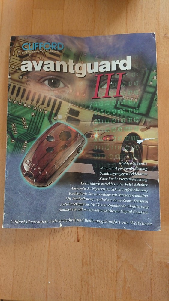 CLIFFORD AVANTGUARD III - ALARM SYSTEM - FB - OLD SCHOOL - RARE - INCL. CODE