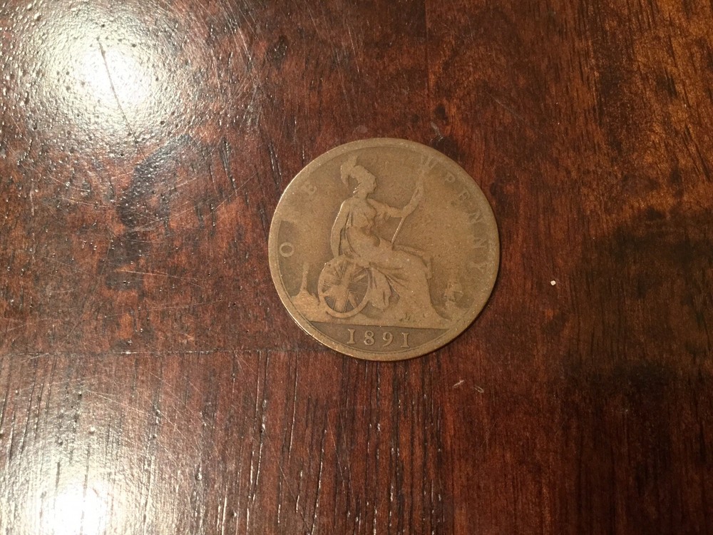 1891 Great Britain Half Penny, Queen Victoria