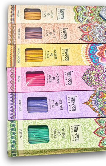 240 Premium Incense Sticks Pack with Sparkly Holder in Each Box