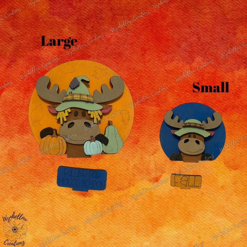 Fall Moose Interchangeable Snow Globe