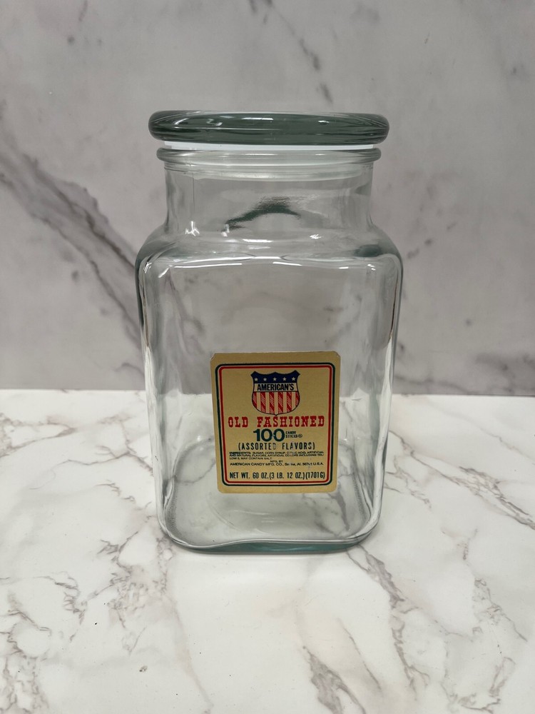 Vintage Candy Jar American's Old Fashioned Candy Sticks LARGE