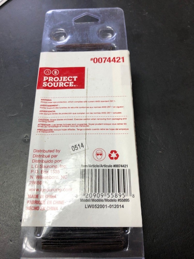 Project Source 100 Pk 1.6" Replacement Single Edge Blade # 74421