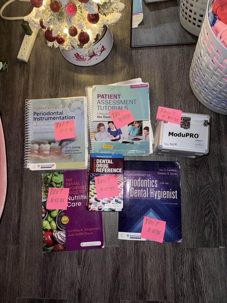 Dental Hygiene Textbooks and Typodont