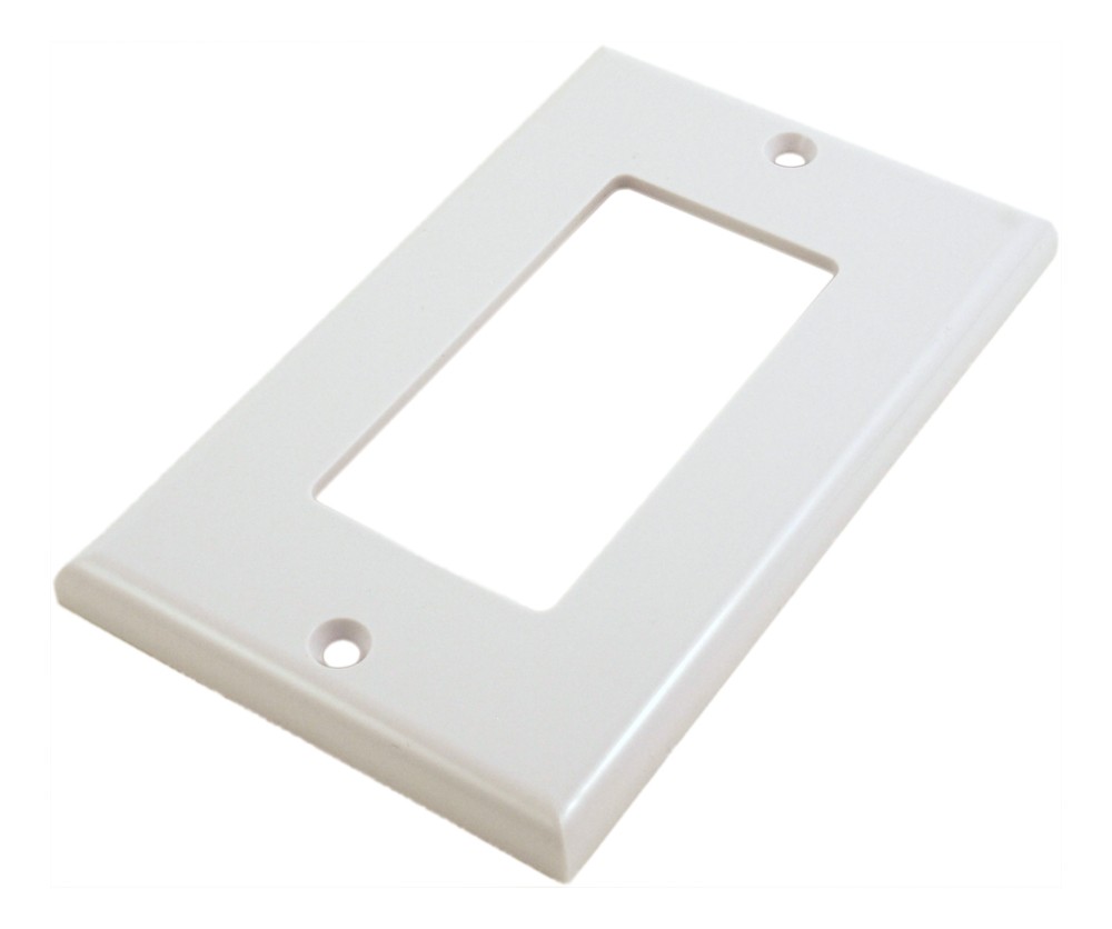 Wallplate: 1 Gang Decor Outer Frame White