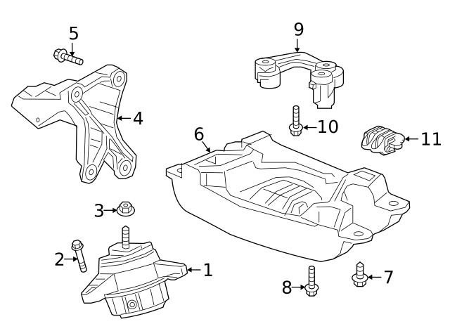 Genuine GM Passenger Side Engine Mount Bracket 23390692