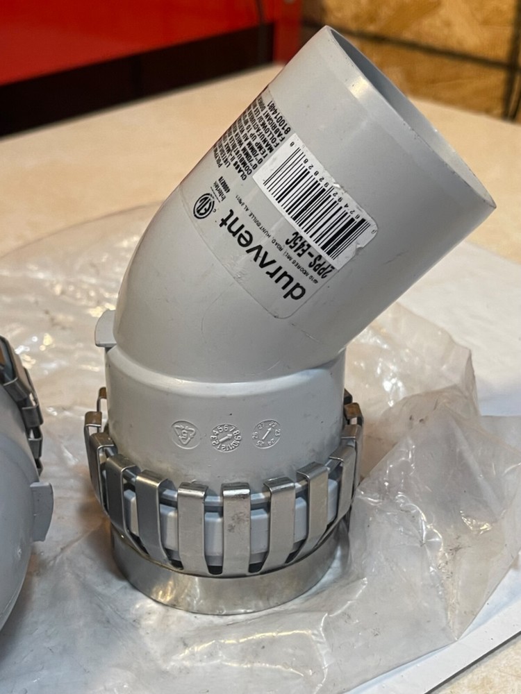 2 NEW DuraVent PolyPro - 2" Diameter - Elbow 45 DEG. (G3)