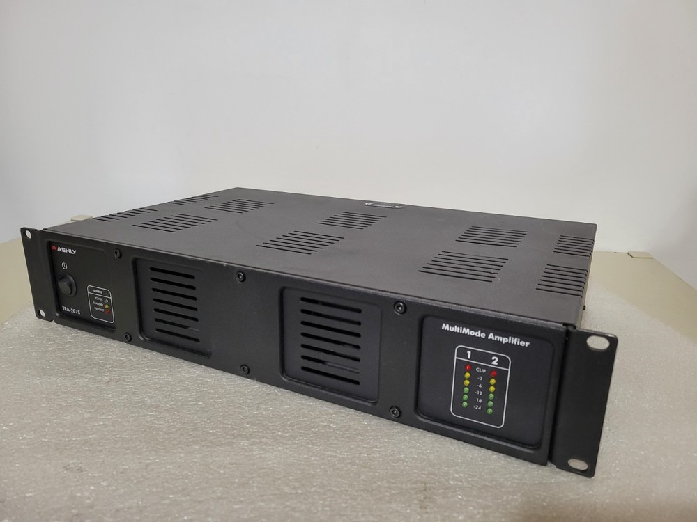 Ashly TRA-2075 2 channel amplifier Tested 75 Watts per Channel