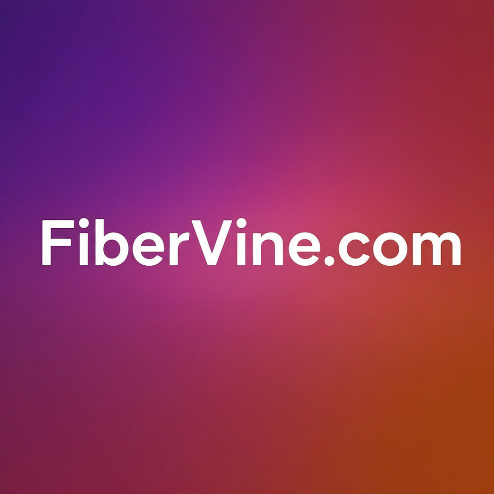 FiberVine.com - Premium 2-Word .COM Domain Name Fiber Internet Networking Tech