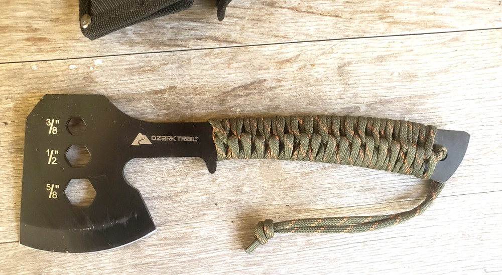 Ozark Trail Hatchet Axe with Paracord Wrapped Handle Includes Sheath