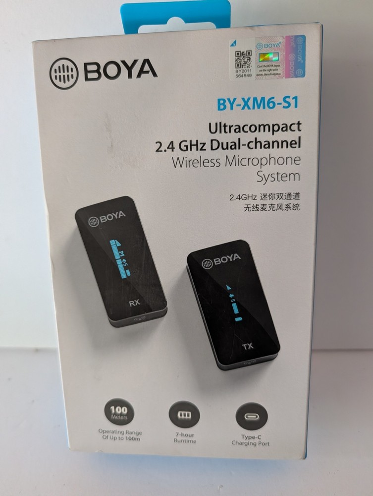 BOYA XM6-S1 2.4GHz Ultracompact Wireless Microphone System Transmitter&Receiver