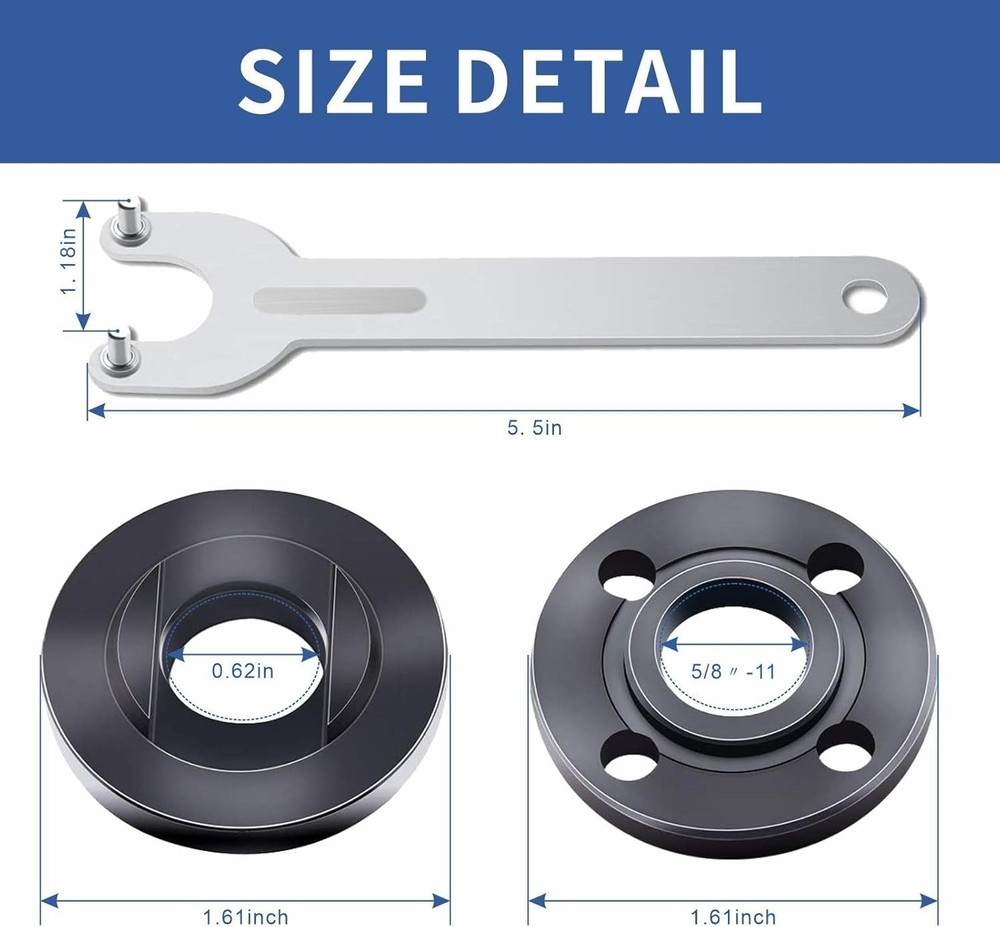 Juego De 7 Tuercas Para Amoladora Angular, Llave Para Amoladora Angular, Tuerca.