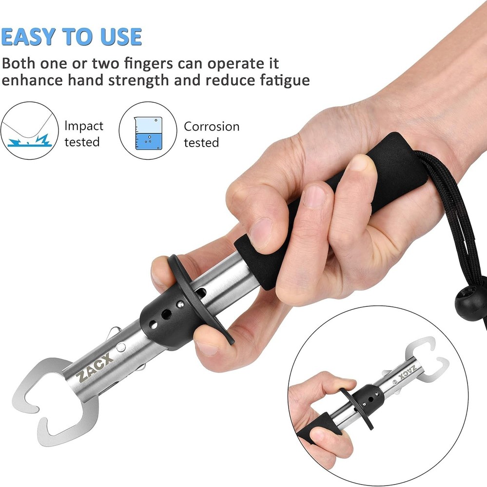 Fish Lip Gripper Pliers Ergonomic Handle Black