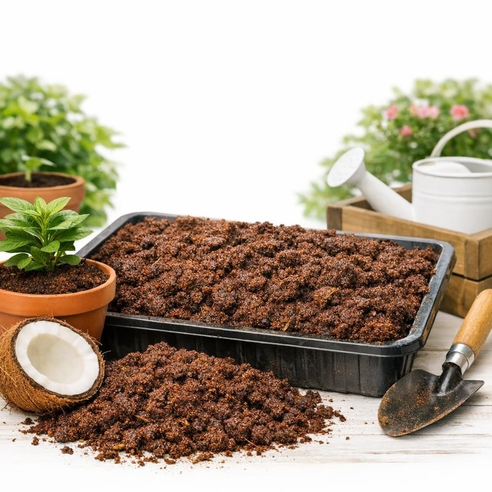 2 Pack Organic Coco Peat Bricks Compressed Coconut Fiber Growing Medium 430 gram