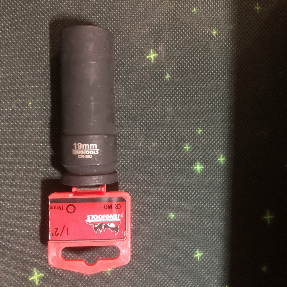 Teng Tools 1/2" Deep Impact Socket ANSI Metric 19mm
