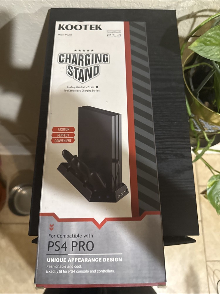 NEW PS4 Vertical Stand Two Cooling Fans, Two Controller Charging