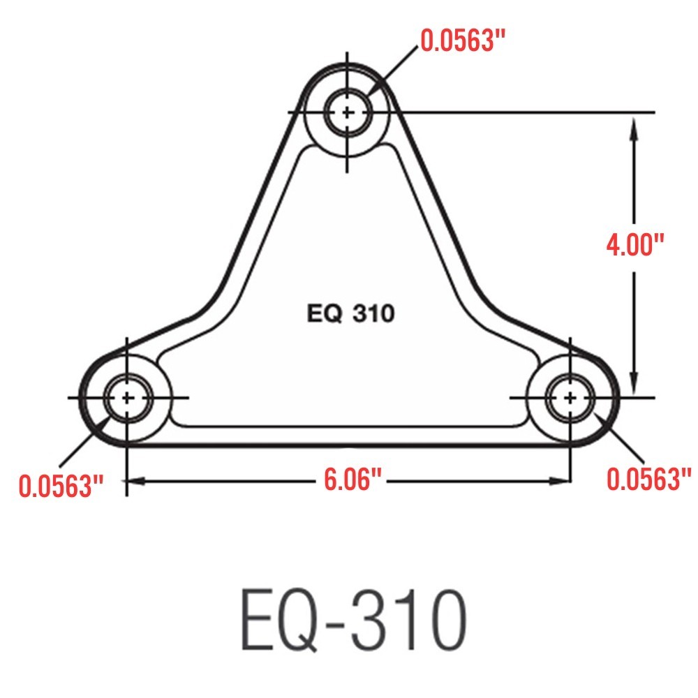 Southwest Wheel Triangular Equalizer for Double Eye Leaf Spring - EQ-310
